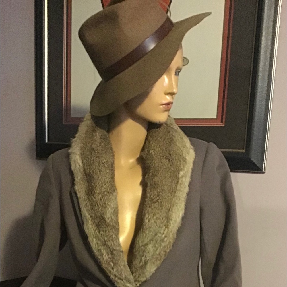 WOOL JACKET REMOVABLE FUR VEST